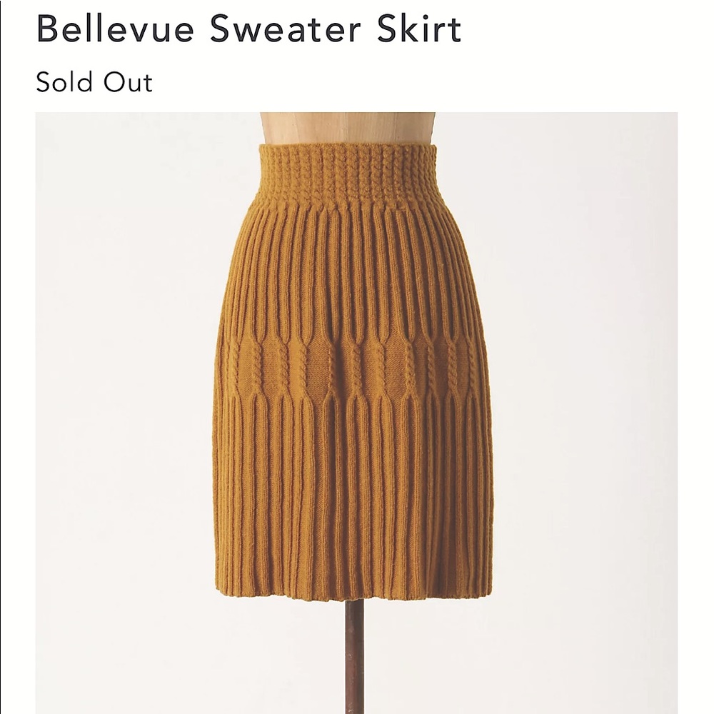 Anthropologie Bellevue sweater knit skirt